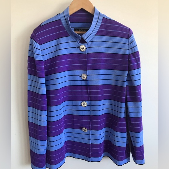 MISOOK Button Front Striped Blazer Jacket - Picture 9 of 9